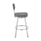 Armen Living Jinab Swivel Bar Stool in Brushed Stainless Steel with Gray Faux Leather 840254335295 - alternate 5